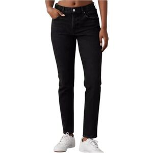 American Eagle Black Distressed 90’s Skinny Jeans X-Long